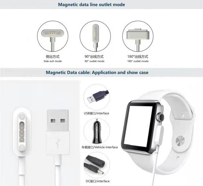 Magnetic pogo pin charging cable Magnetic pogo pin charging cable